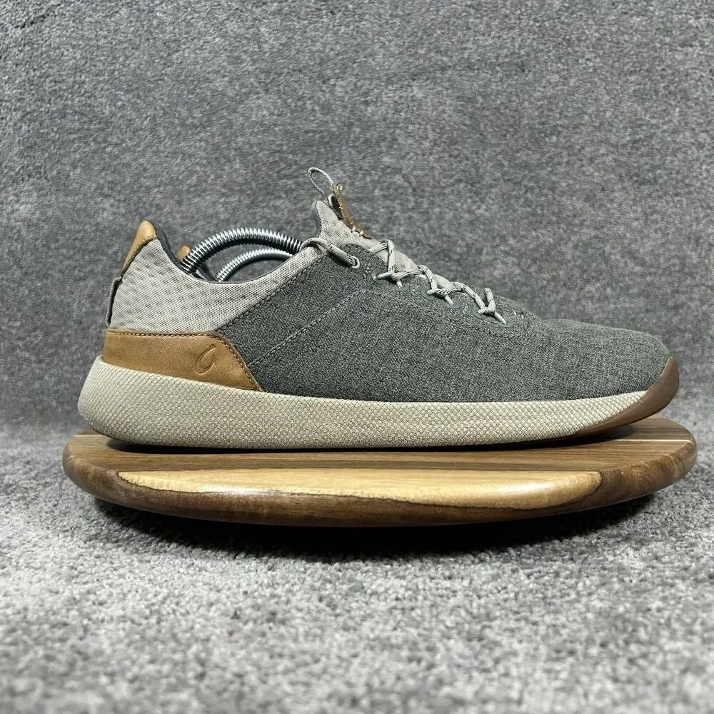 OluKai Nanea Li 10485-BN2R Men’s Size 11 Gray Casual Walking Boat Shoes Used